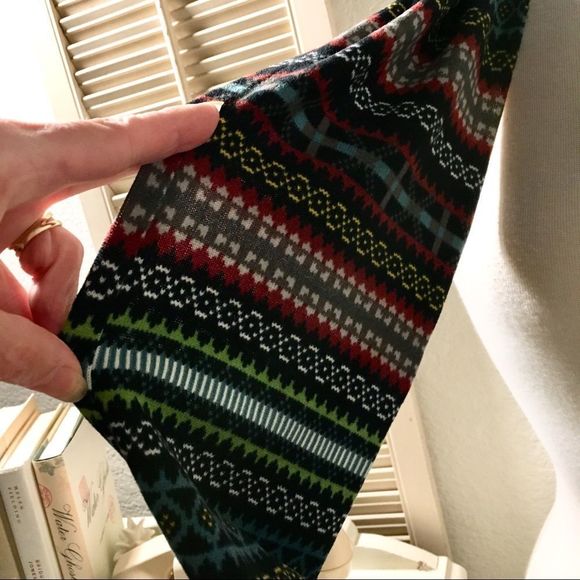 Nordic Stripe Polyester Jersey Infinity Scarf, NWT - Picture 5 of 7